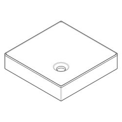 Hansgrohe AXOR Aufsatzwaschtisch Suite Quadratisch, 400x95x400mm, ohne Hahnloch, Üb... HANSGROHE-42003300 4059625502983 (Abb. 1)