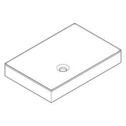 Hansgrohe AXOR Aufsatzwaschtisch Suite Quadratisch, 600x95x400mm, ohne Hahnloch, Üb... HANSGROHE-42004820 4059625503188 (Abb. 1)