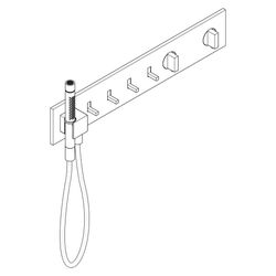Hansgrohe AXOR ShowerComposition Thermostatmodul 610x110mm, Unterputz für 4 Verbrau... HANSGROHE-12573950 4059625500279 (Abb. 1)