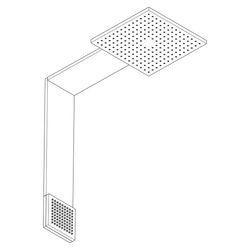 Hansgrohe AXOR ShowerComposition Brausenmodul, 21,6l/min, 250x250mm, 2jet, Schulter... HANSGROHE-12594250 4059625499801 (Abb. 1)