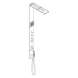 Hansgrohe AXOR ShowerComposition Duschpaneel, Thermostat, Kopfbrause 110x220mm, 1je... HANSGROHE-12595670 4059625489154 (Abb. 1)