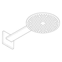Hansgrohe AXOR ShowerSolutions Kopfbrause 300mm, 17,6l/min, 1jet, Brausearm, Brushe... HANSGROHE-35300340 4059625239162 (Abb. 1)