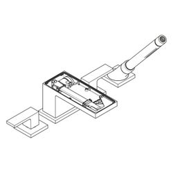 Hansgrohe AXOR MyEdition 4-Loch Wannenrandarmatur, 22l/min, ohne Platte, Brushed Ni... HANSGROHE-47432820 4059625212530 (Abb. 1)