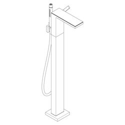 Hansgrohe AXOR MyEdition Einhebel-Wannenmischer bodenstehend, 20l/min, Mattschwarz/... HANSGROHE-47440670 4059625484722 (Abb. 1)