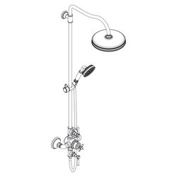 Hansgrohe AXOR Montreux Showerpipe, Thermostat, Kopfbrause 240mm, 14l/min, 1jet, DN... HANSGROHE-16572820 4011097823218 (Abb. 1)