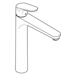 hansgrohe Focus Einhebel-Waschtischmischer 230mm 5l/min mit Zugstangen-Garnitur für... HANSGROHE-31531000 4011097795201 (Abb. 1)