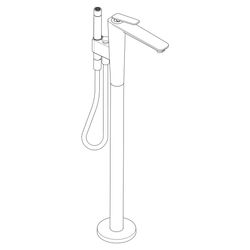 Hansgrohe AXOR Citterio C Einhebel-Wannenmischer bodenstehend, Brushed Red Gold... HANSGROHE-49440310 4059625572610 (Abb. 1)
