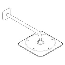 Hansgrohe AXOR Citterio C Kopfbrause 270x270mm, 1jet, EcoSmart, Brausearm, Brushed ... HANSGROHE-28791950 4059625574737 (Abb. 1)