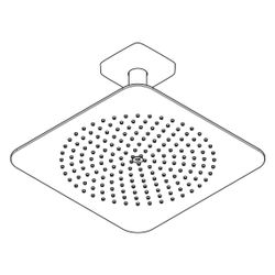 Hansgrohe AXOR Citterio C Kopfbrause 270x270mm, 1jet, Deckenanschluss, Brushed Red ... HANSGROHE-28792310 4059625574911 (Abb. 1)