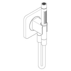 Hansgrohe AXOR Citterio C Portereinheit 120x120mm, softsquare, Stabhandb. 2jet, Tex... HANSGROHE-49626330 4059625574393 (Abb. 1)