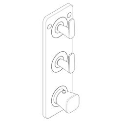 Hansgrohe AXOR Citterio C Thermostatmodul 380x120mm, UP DN 20, Platte für 2 Verbrau... HANSGROHE-49700140 4059625559840 (Abb. 1)