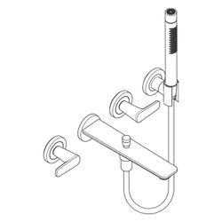Hansgrohe AXOR Citterio C 3-Loch Wannenmischer Unterputz Wandmontage, Handbrause, C... HANSGROHE-49481820 4059625559642 (Abb. 1)