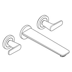 Hansgrohe AXOR Citterio C 3-Loch Wannenmischer Unterputz Wandmontage, Cubic cut, Po... HANSGROHE-49483300 4059625573822 (Abb. 1)