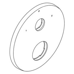 Hansgrohe AXOR Rosette für Thermostatmischer UP, Absperr-, Umstellventil, 170mm, Ch... HANSGROHE-95805000 4011097692197 (Abb. 1)