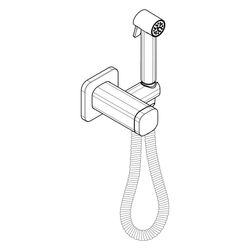 Hansgrohe AXOR Bidette Showers Handbrause 1jet softsquare für MW, Brausehalter, Bra... HANSGROHE-29243820 4059625756744 (Abb. 1)