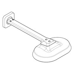 Hansgrohe AXOR ShowerSphere Kopfbrause, 10,5l/min, 250x160mm, 1jet, Brausearm, Poli... HANSGROHE-39754330 4059625637944 (Abb. 1)