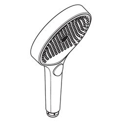 Hansgrohe AXOR ShowerSolutions Handbrause 130mm, 11,1l/min, 3jet, Brushed Black Chr... HANSGROHE-39772340 4059625757000 (Abb. 1)