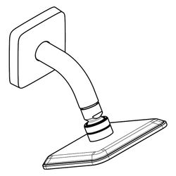 Hansgrohe AXOR Citterio C Kopfbrause 120x120mm, 1jet, EcoSmart, Brausearm, Brushed ... HANSGROHE-28810140 4059625758885 (Abb. 1)