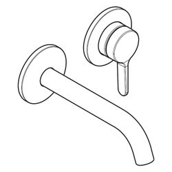 Hansgrohe AXOR One Einhebel-Waschtischmischer Unterputz, 5l/min, für Wandmontage, H... HANSGROHE-48170300 4059625746585 (Abb. 1)