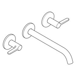 Hansgrohe AXOR One 3-Loch Wannenarmatur Unterputz 20,5l/min für Wandmontage, Hebelg... HANSGROHE-48431000 4059625717080 (Abb. 1)