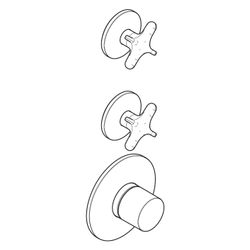 Hansgrohe AXOR One Thermostatmodul Unterputz, DN 20, für 2 Verbraucher, Kreuzgriff,... HANSGROHE-48712800 4059625745786 (Abb. 1)