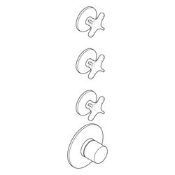 Hansgrohe AXOR One Thermostatmodul Unterputz, DN 20, für 3 Verbraucher, Kreuzgriff,... HANSGROHE-48713950 4059625753682 (Abb. 1)