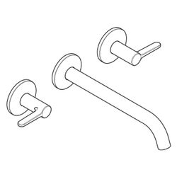 Hansgrohe AXOR One 3-Loch Waschtischarmatur Unterputz, 5l/min, für Wandmontage, Aus... HANSGROHE-48160000 4059625717134 (Abb. 1)
