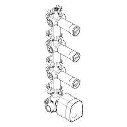 Hansgrohe AXOR One Grundkörper für Thermostatmodul Unterputz für 3 Verbraucher, DN ... HANSGROHE-48710180 4059625717011 (Abb. 1)