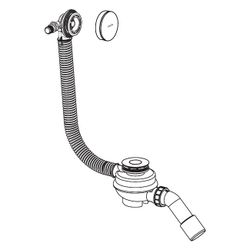 Hansgrohe AXOR Flexaplus Komplettset Ab-/Überlaufgarnitur für Badewanne, 36l/min, P... HANSGROHE-42541330 4059625748718 (Abb. 1)