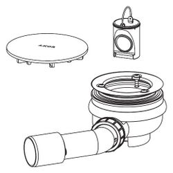 Hansgrohe AXOR Staro Komplettset Ablaufgarnitur für Duschwanne, DN 50, 57l/min, Bru... HANSGROHE-42542140 4059625756041 (Abb. 1)