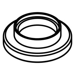 Hansgrohe AXOR Rosette für Uno 4-Loch Fliesenrand, Chrom, 96501000... HANSGROHE-96501000 4011097496962 (Abb. 1)