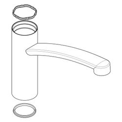 Hansgrohe Auslauf für Spültischmischer, Edelstahl Optic, 98349800... HANSGROHE-98349800 4011097721606 (Abb. 1)
