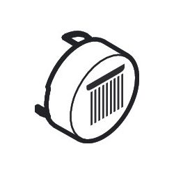 hansgrohe Druckknopf Symbol Kopfbrause Rain groß, Edelmatt... HANSGROHE-93571880 4059625141892 (Abb. 1)