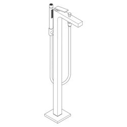 Hansgrohe AXOR Citterio Einhebel-Wannenmischer, 20l/min, bodenstehend, Hebelgriff, ... HANSGROHE-39440310 4059625373750 (Abb. 1)
