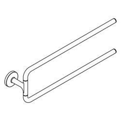 Hansgrohe AXOR Universal Circular Handtuchhalter zweiarmig, 490mm, Metall, Brushed ... HANSGROHE-42822340 4059625388396 (Abb. 1)