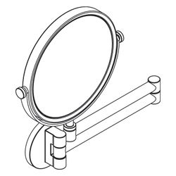 Hansgrohe AXOR Universal Circular Rasierspiegel, 5-fach Vergrößerung, neigbar, schw... HANSGROHE-42849990 4059625389119 (Abb. 1)