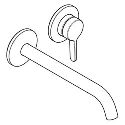 Hansgrohe AXOR One Einhebel-Waschtischmischer Unterputz, 5l/min, für Wandmontage, H... HANSGROHE-48120250 4059625369494 (Abb. 1)