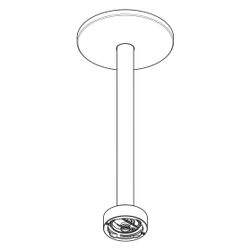 Hansgrohe AXOR One Deckenanschluss 300mm für Kopfbrause 280mm 2jet, Mattschwarz... HANSGROHE-48496670 4059625330531 (Abb. 1)