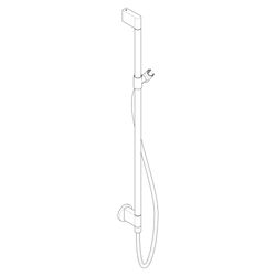 Hansgrohe AXOR One Brausestange 90cm, Wandanschluss, Brauseschlauch 160cm, Polished... HANSGROHE-48792990 4059625370452 (Abb. 1)