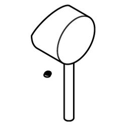 Hansgrohe AXOR Griff für Starck Wannen-, Brausenmischer Puro Aufputz, Chrom, 104900... HANSGROHE-10490000 4011097432601 (Abb. 1)