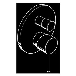 Hansgrohe AXOR Starck Einhebel-Wannenmischer Unterputz, 29l/min, Pin-Griff, Polishe... HANSGROHE-10416990 4011097859163 (Abb. 1)