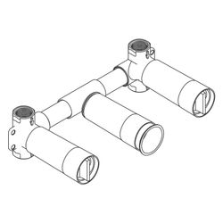 Hansgrohe AXOR Grundkörper für 3-Loch Waschtischarmatur Unterputz für Wandmontage, ... HANSGROHE-10303180 4011097342597 (Abb. 1)