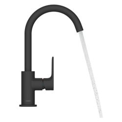 hansgrohe Rebris S Einhebel-Waschtischmischer 210mm 5l/min Mattschwarz mit Schwenka... HANSGROHE-72536670 4059625401682 (Abb. 1)