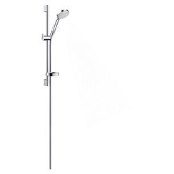 hansgrohe Croma 100 Brauseset Vario mit Brausestange 650mm 18l/min Seifenschale, Ch... HANSGROHE-27772000 4011097537405 (Abb. 1)