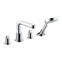 hansgrohe 4-Loch Wannenarmatur Metris S Fertigset chrom Wannenrandmontage... HANSGROHE-31446000 4011097641126 (Abb. 1)