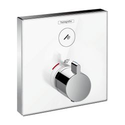 hansgrohe Thermostat Unterputz ShowerSelect Glas 1 Verbraucher weiß/chrom... HANSGROHE-15737400 4011097777498 (Abb. 1)