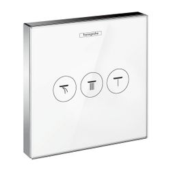 hansgrohe Ventil Unterputz ShowerSelect Glas 3 Verbraucher weiß/chrom... HANSGROHE-15736400 4011097777504 (Abb. 1)