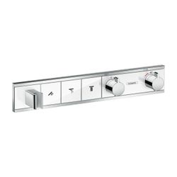 hansgrohe Thermostat Unterputz RainSelect Fertigset 3 Verbraucher weiß/chrom... HANSGROHE-15356400 4059625033982 (Abb. 1)