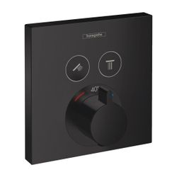 hansgrohe Thermostat Unterputz ShowerSelect Fertigset 2 Verbraucher mattschwarz... HANSGROHE-15763670 4059625230916 (Abb. 1)