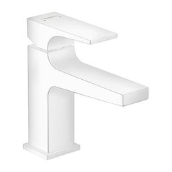 hansgrohe Waschtischmischer 100 Metropol mattweiß kurzer Auslauf Push-Open Ablaufga... HANSGROHE-32500700 4059625231227 (Abb. 1)